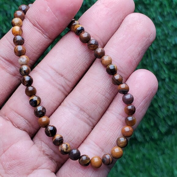 Tiger Eye Gemstone Energy Bracelets for Women, Charm Beaded Bracelet, BS41045 - Picture 1 of 15
